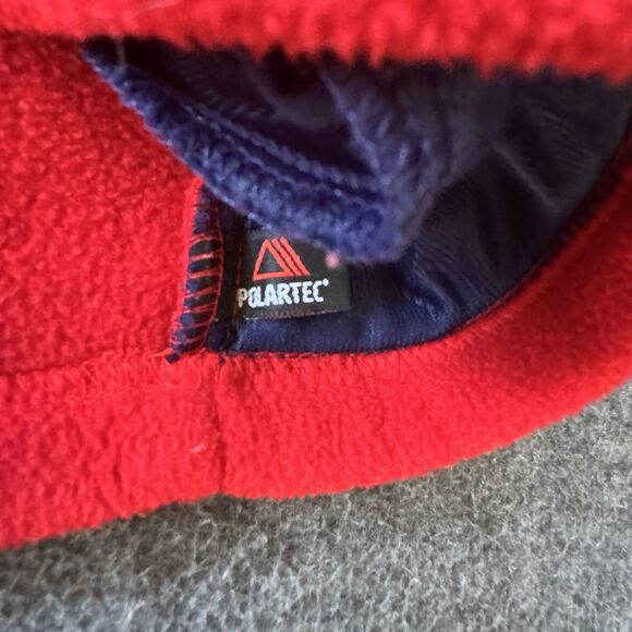 LL Bean Sweater Women 3X Red Fleece 1/4 Snap Mock Neck Polartec Pullover Vtg - Picture 6 of 9